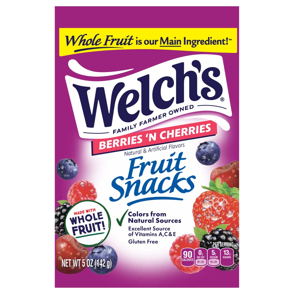 Welch's Fruit Snacks Berries 'N Cherries 5oz 142g