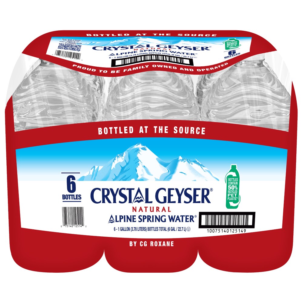Crystal Geyser Alpine Spring Water 6/1 Gal. 3.78L