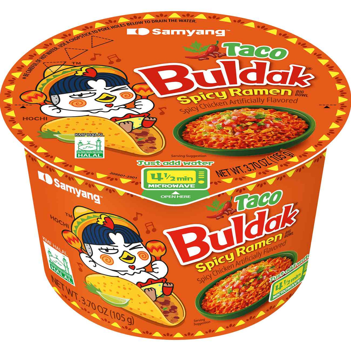 Samyang Buldak Taco Spicy Ramen 6/2.64oz