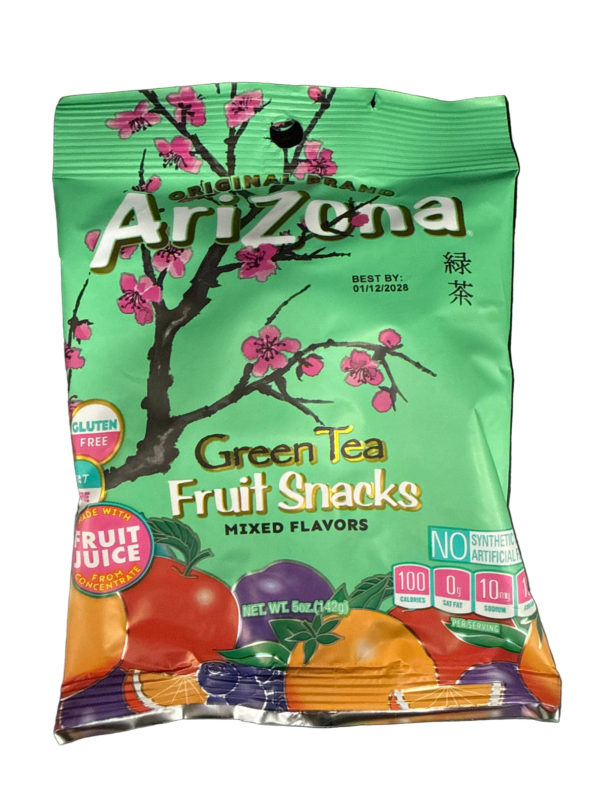 Arizona Green Tea Fruit Snack Mixed Flavors 5oz