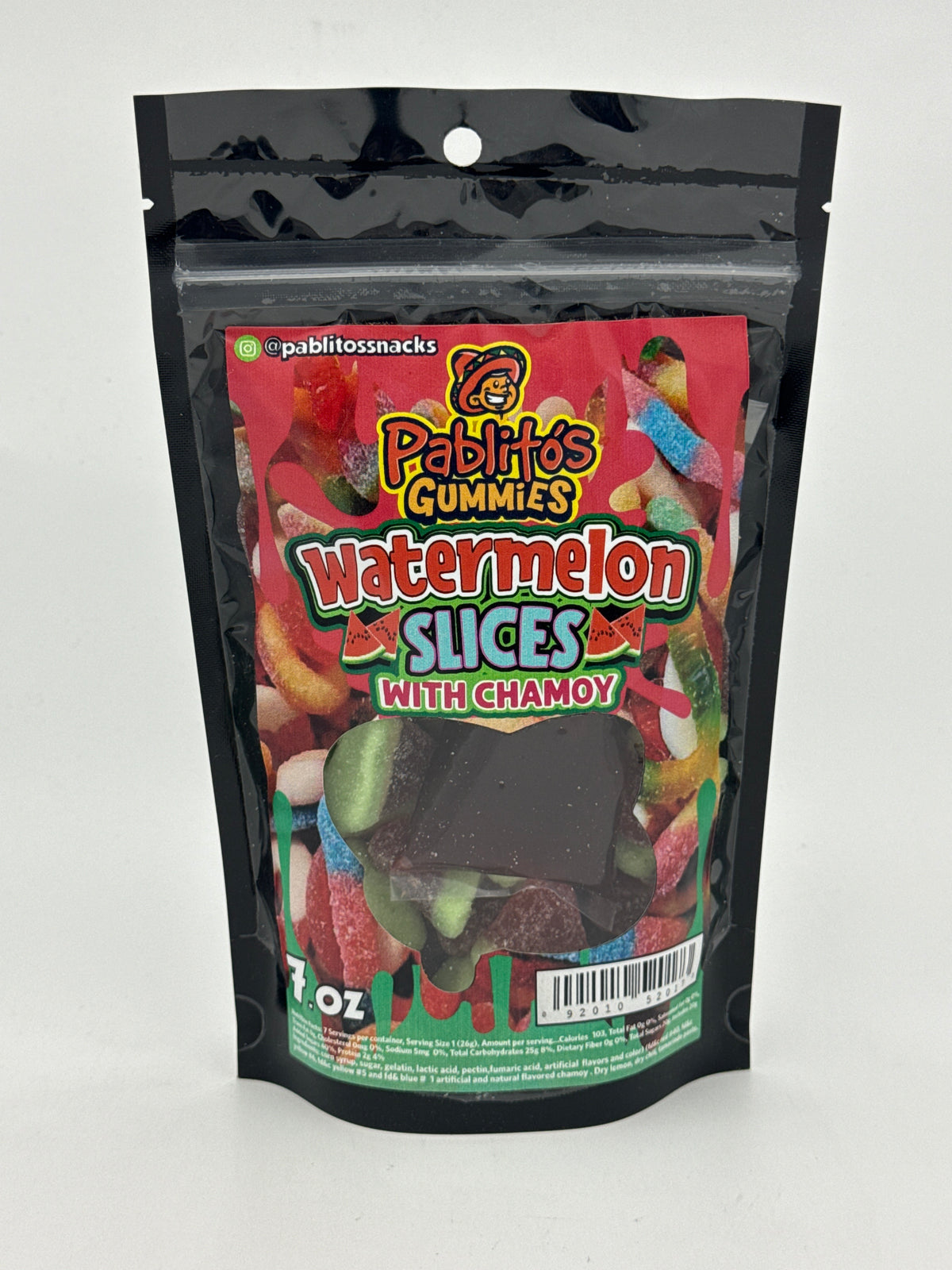 Pablito's Camoy Watermelon Slices Gummies 7oz