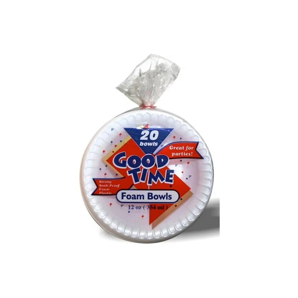 GoodTime Foam Bowl 30/20pk/6 inch