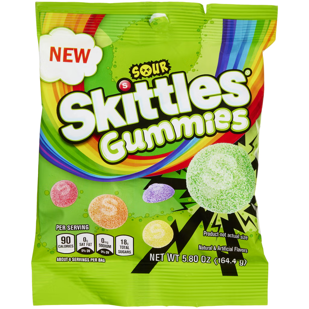 Skittles Gummies Sour 12ct 5.8oz Bag