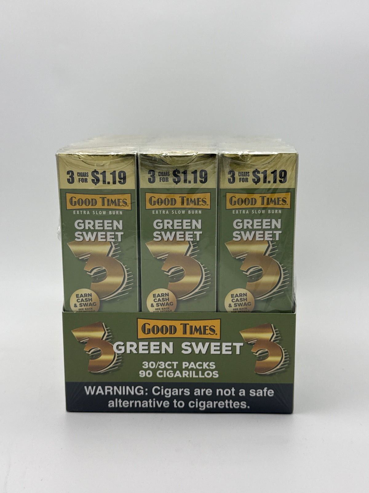 G.T. 3/$1.19 Green Sweet Cigarillos 30/3ct