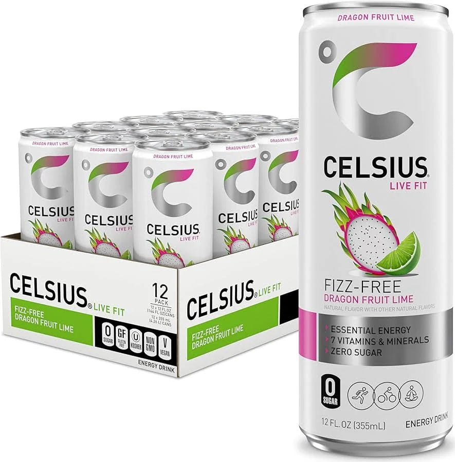 Celsius Energy Drink Fizz-Free Dragon Frui 12/12oz