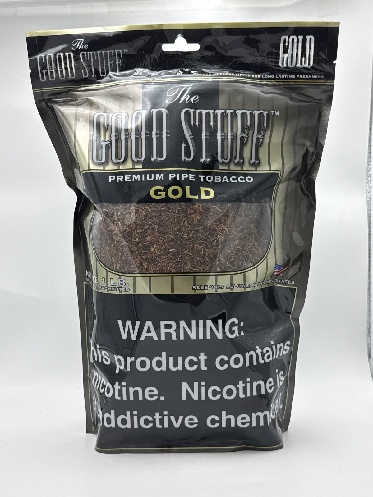 The Good Stuff 16oz Bag Pipe Tobacco Gold