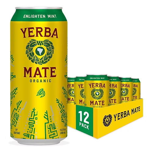 Guayaki Yerba Mate Enlighten Mint Energy Cans
