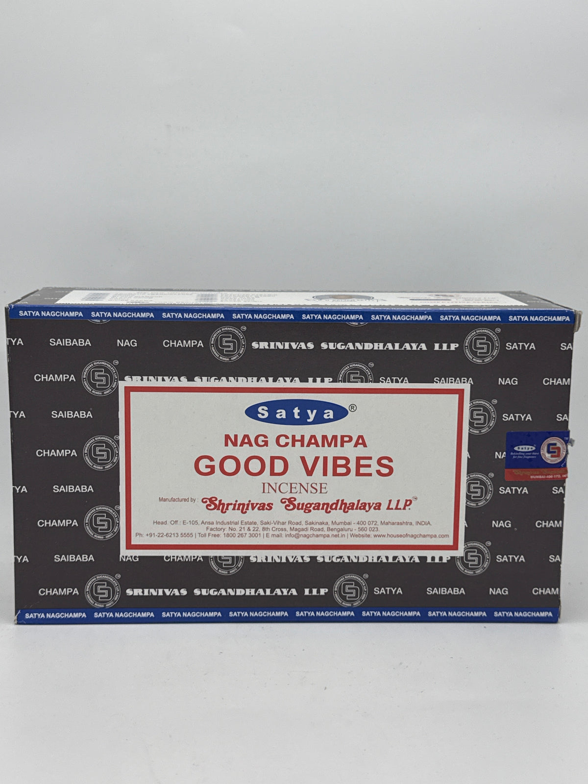 Satya Nag Champa Good Vibes Incense 12c