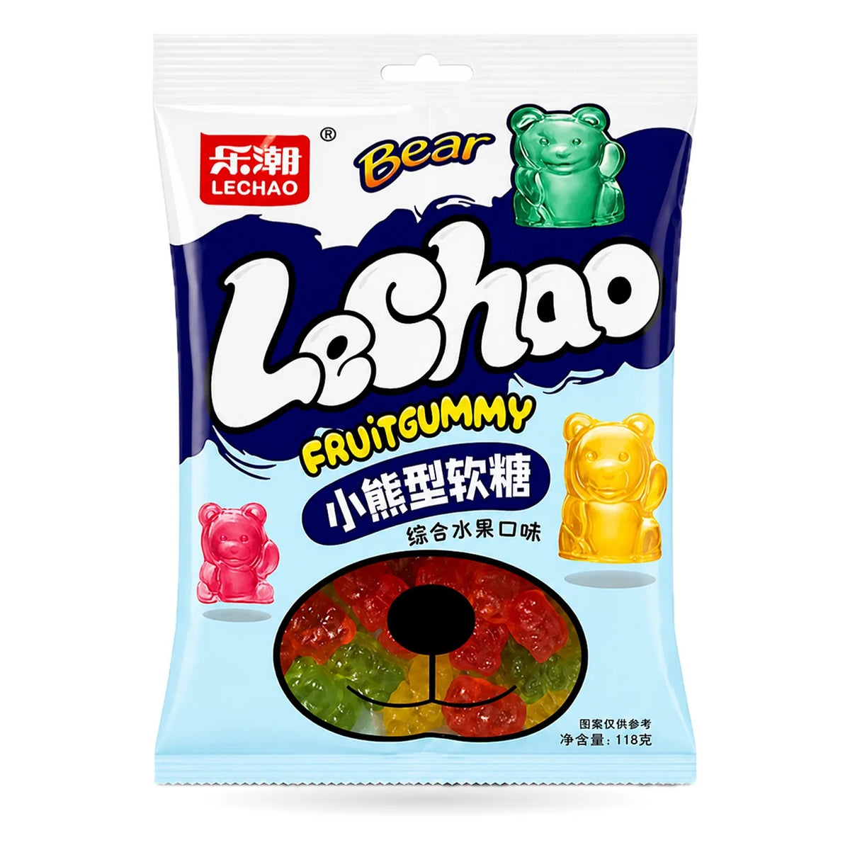 LeChao Fruit Gummy Bear (Import) 118g