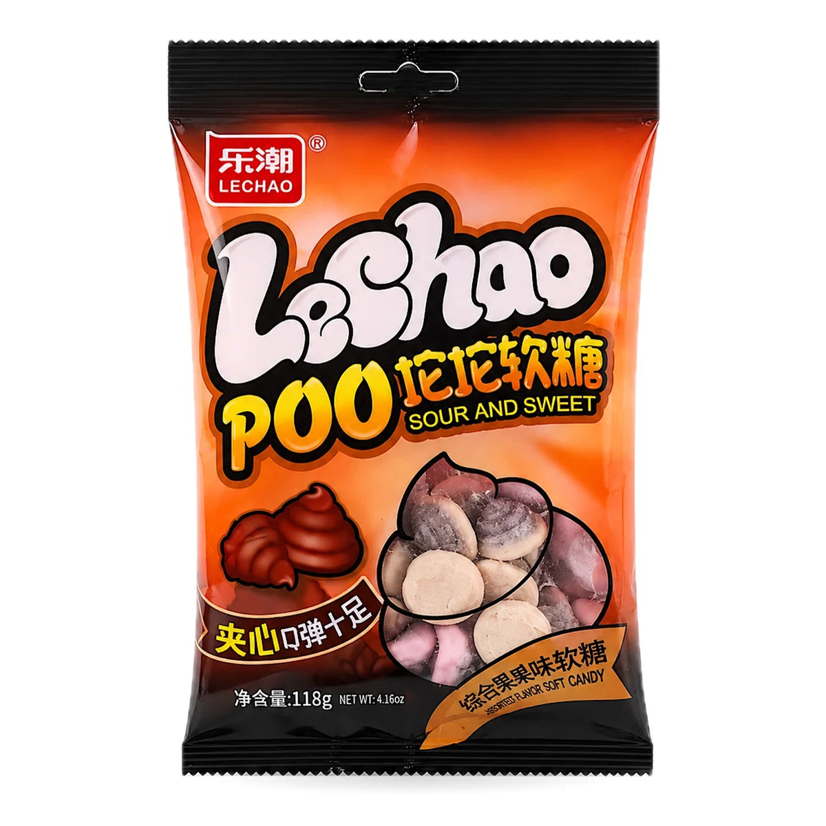 LeChao Poo Shape Sweet & Sour (Import)118g