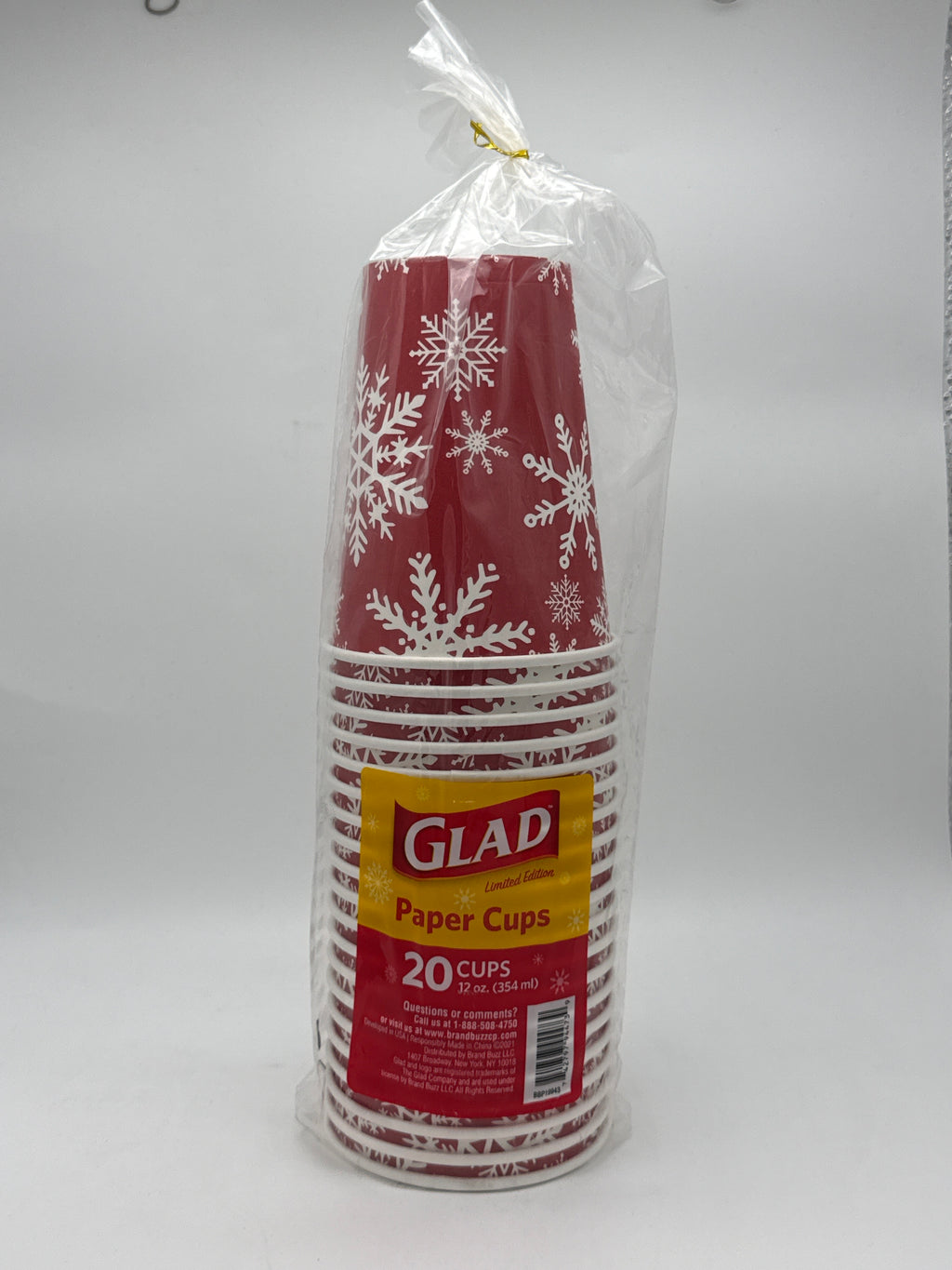 Glad Paper Cups Snow Flake 20/12oz
