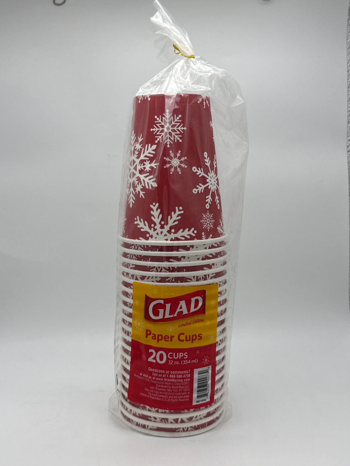 Glad Paper Cups Snow Flake 20/12oz