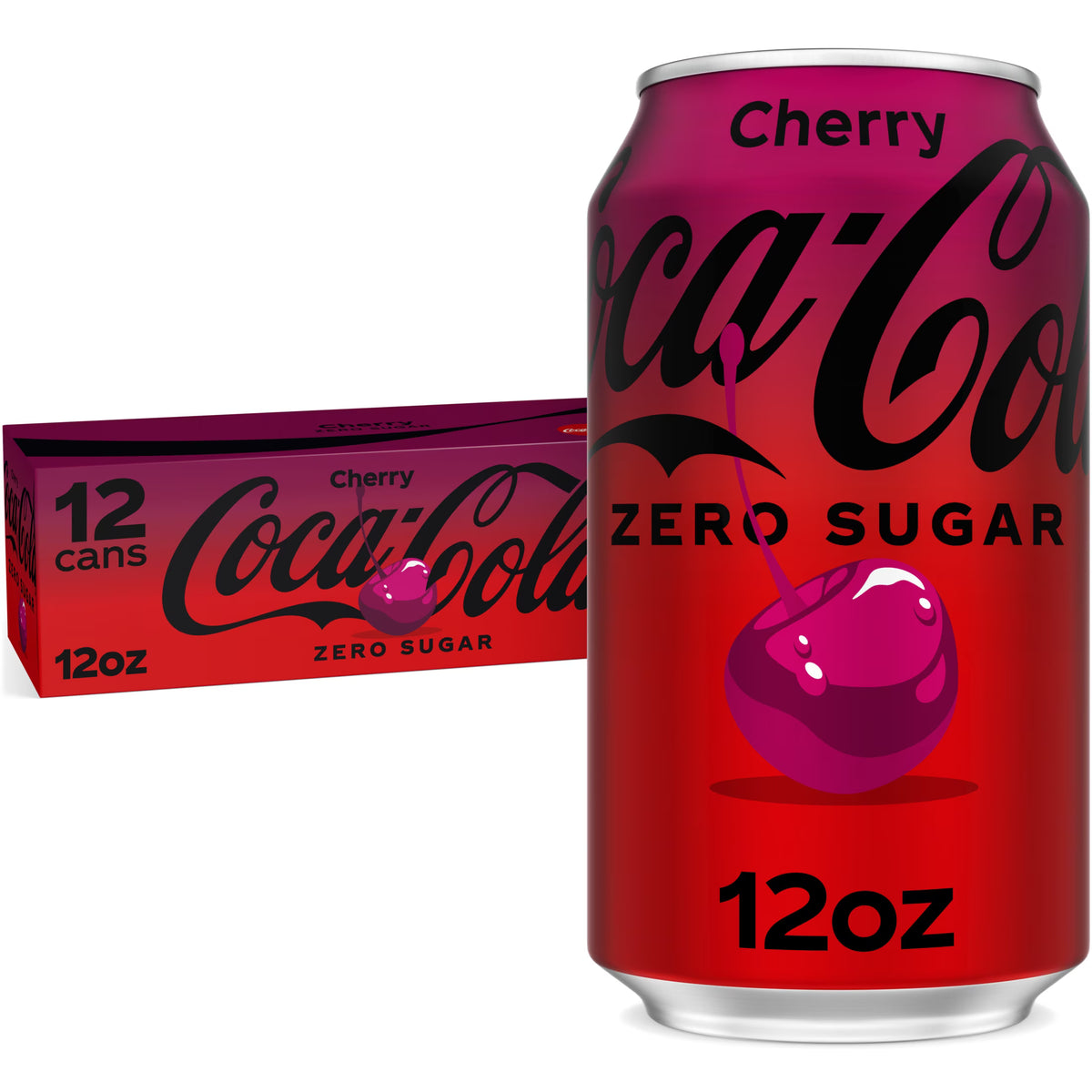 Coca Cola Zero Cherry Cans 12/12oz (144oz) (4.26L)