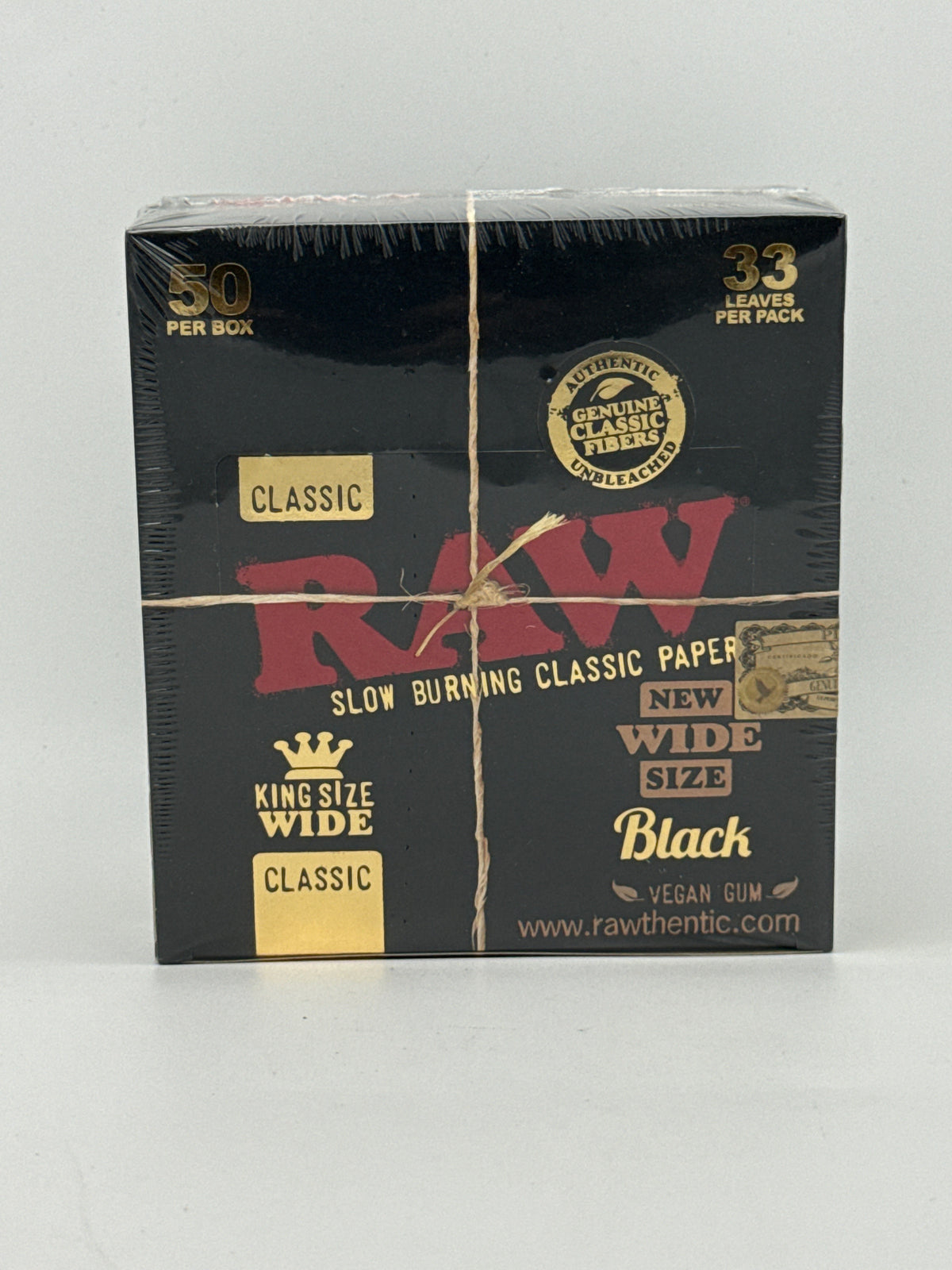 Raw Paper Classic Black King Size Wide 50ct