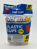 DispozeIt Shot Cups Red 40ct/2oz