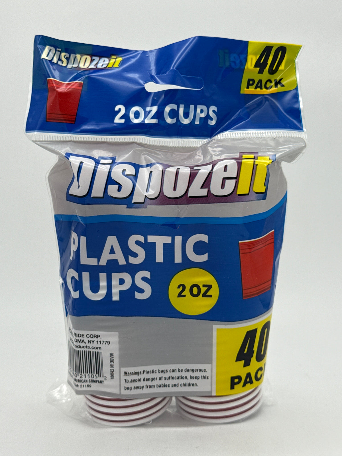 DispozeIt Shot Cups Red 40ct/2oz