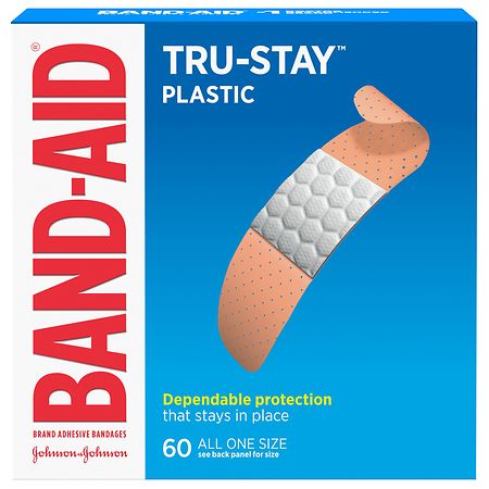 Band Aid Plastic Strips 60ct