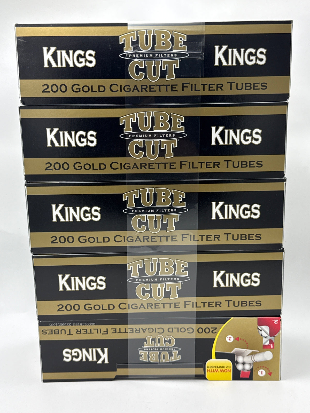 Gambler Tube Cut Gold Cigarette Tube King 5/200ct