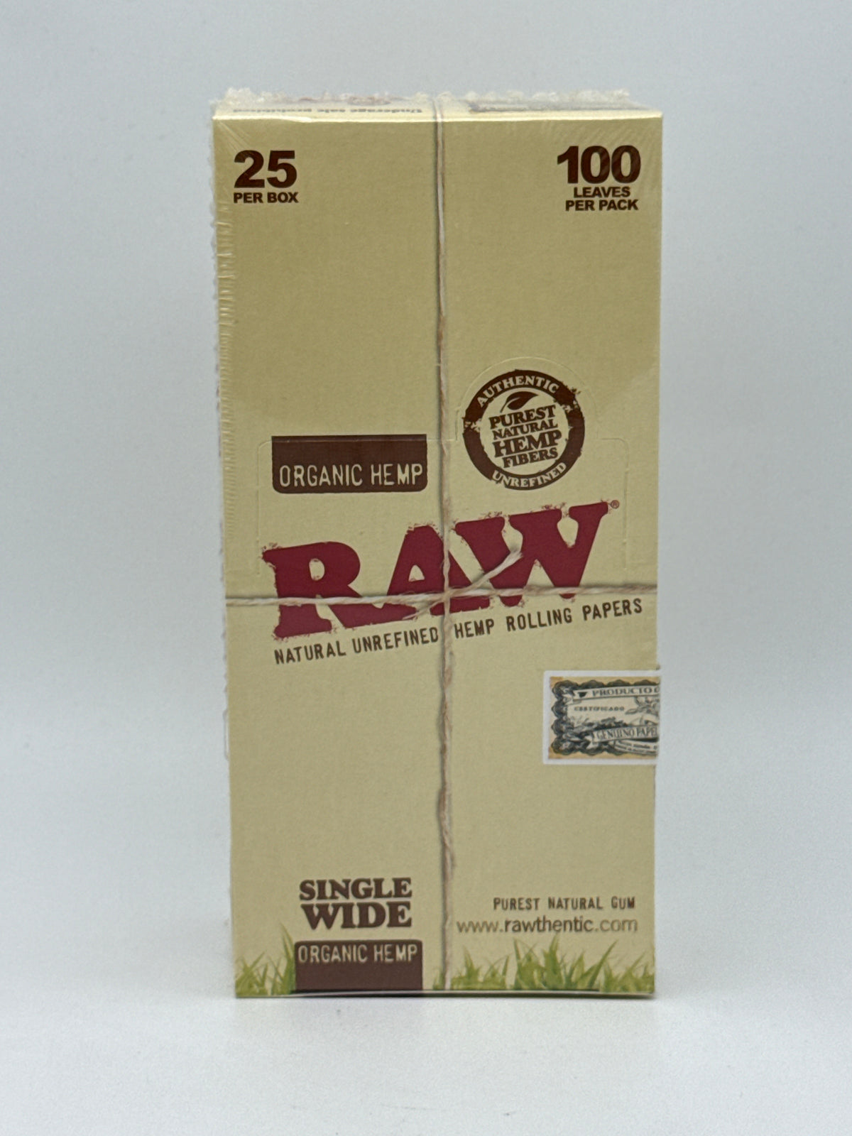 Raw Paper Single Wide Organic Hemp 25ct