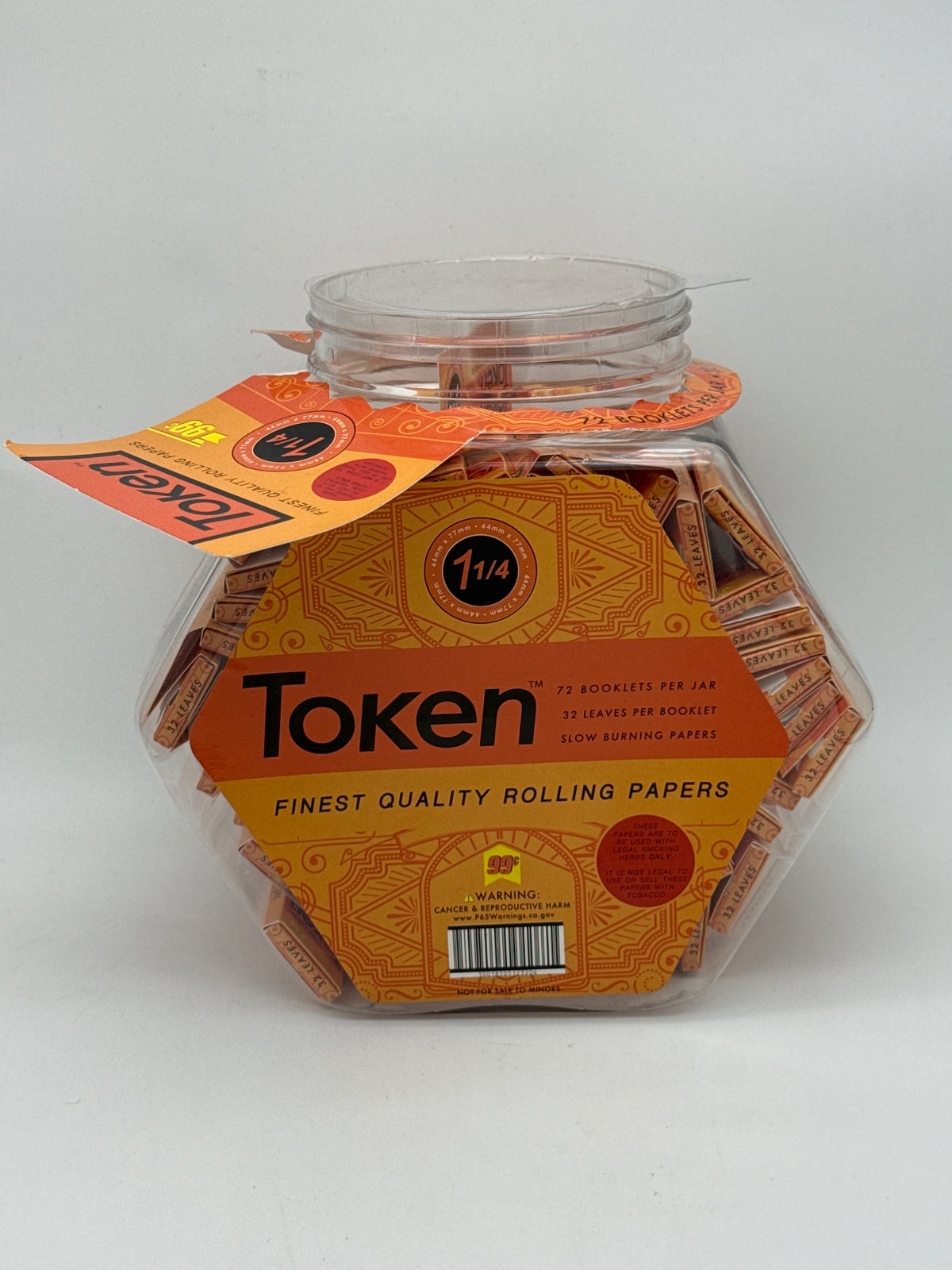Toke Token Papers Orange $.99 Jar 72ct