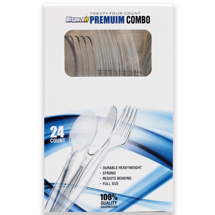 DispozeIt Plastic Combo Cutlery 24ct