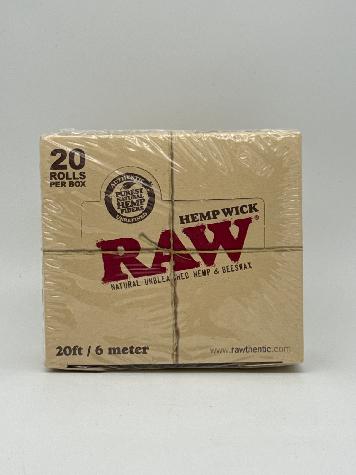 Raw Hemp Wick 20ft/6Meter 20 Rolls Per Box