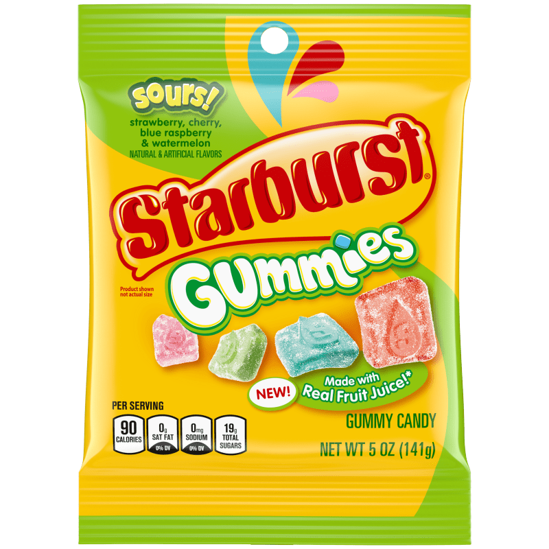Starburst Gummies Sour 12ct/5oz Bags