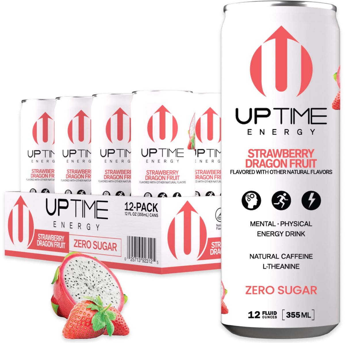 Up Time Strawberry Dragonfruit  Zero Sugar 12/12oz