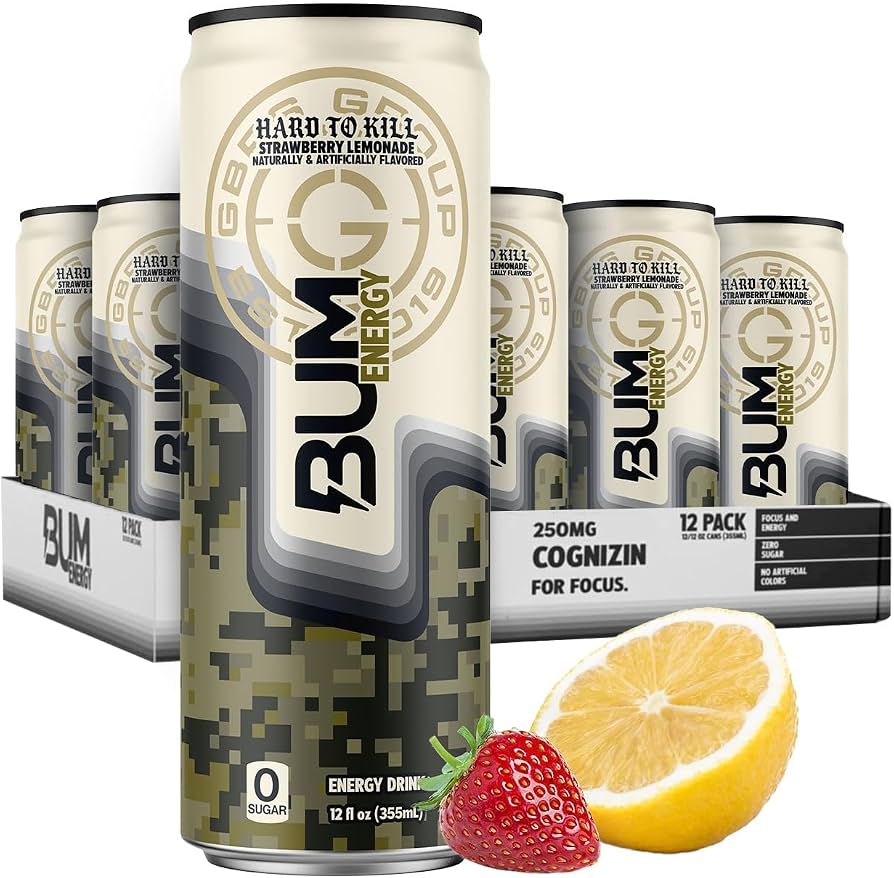 Bum Energy Hard To Kill Strawberry Lem 12/12oz