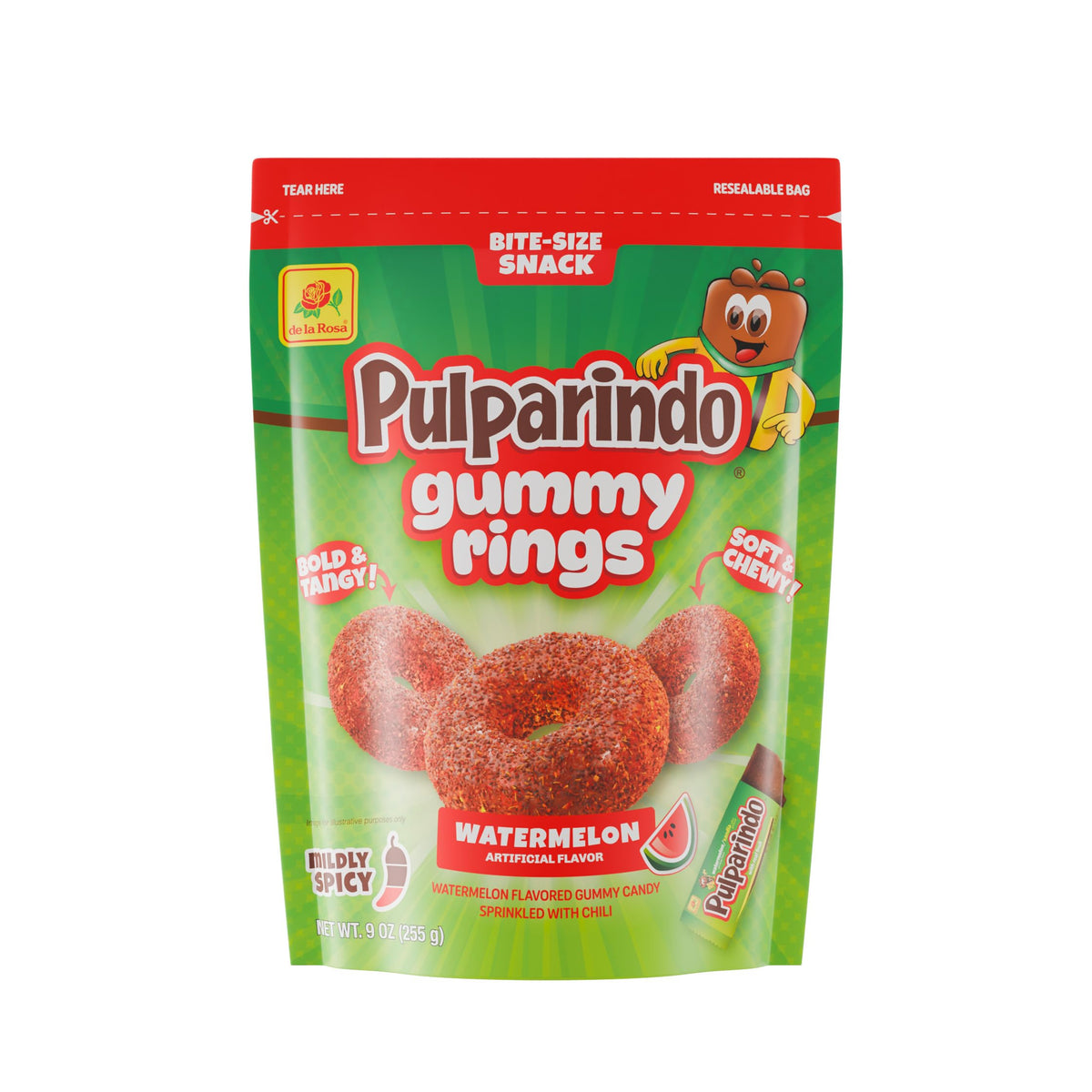 De La Rosa Gummy Rings Watermelon 9oz (255g)