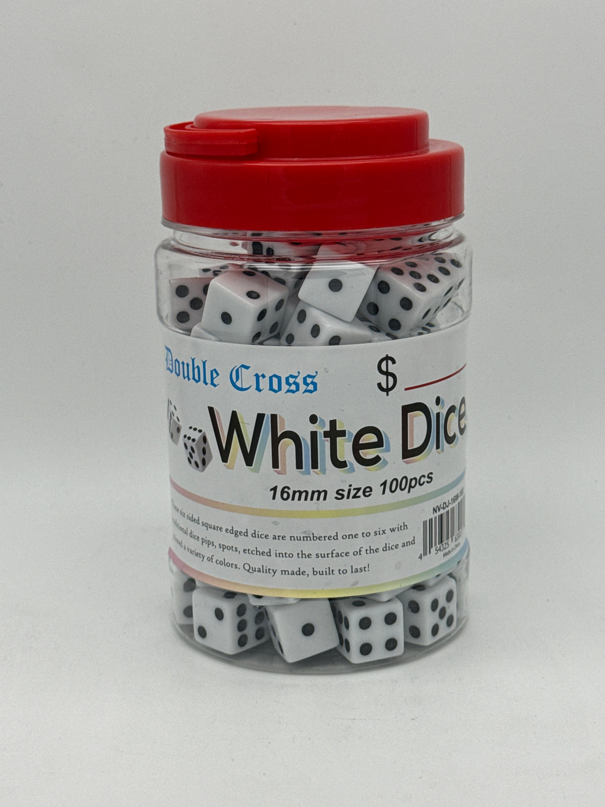 Double Cross Dice 100ct Jar