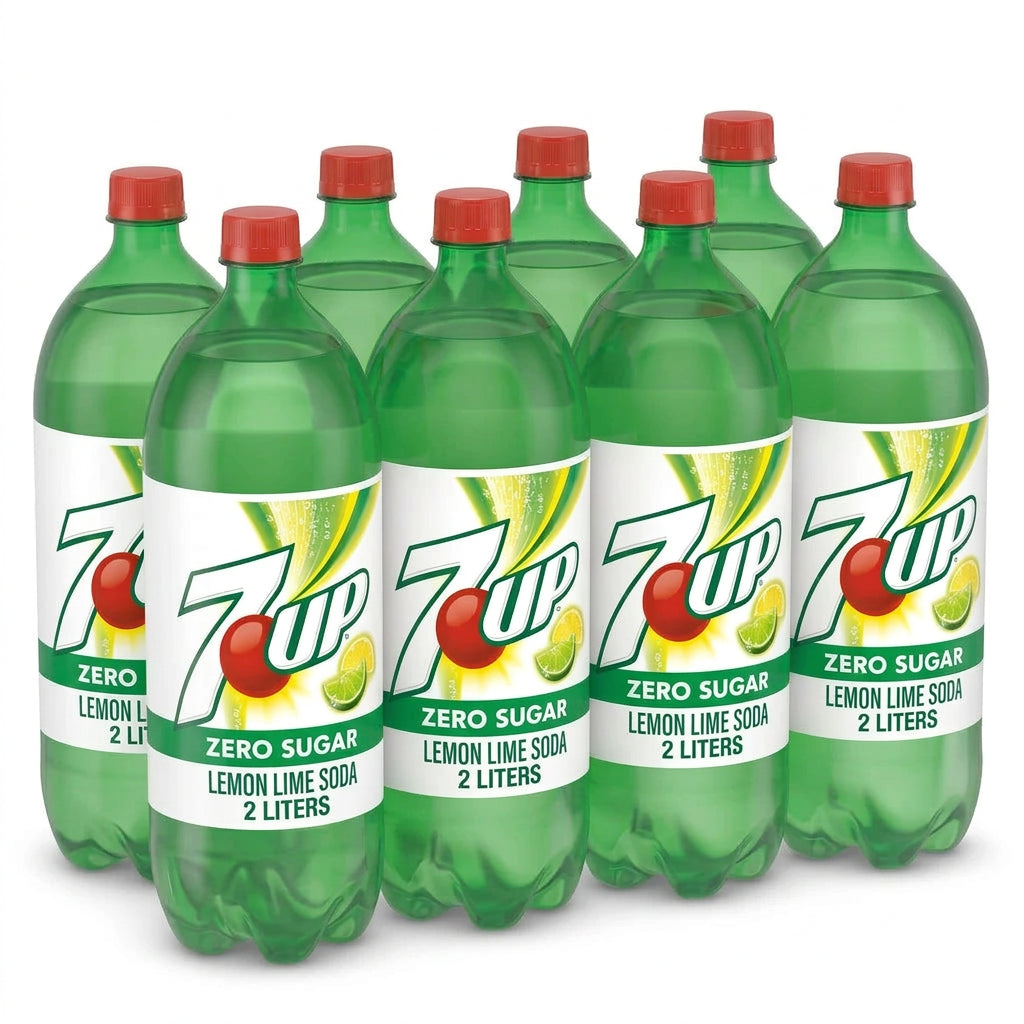 7up Zero Sugar Lime Soda 8/2L