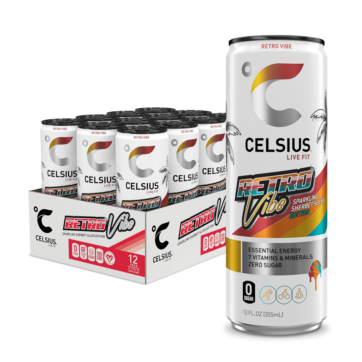 Celsius Sparkling Sherbert Slush 12/12oz