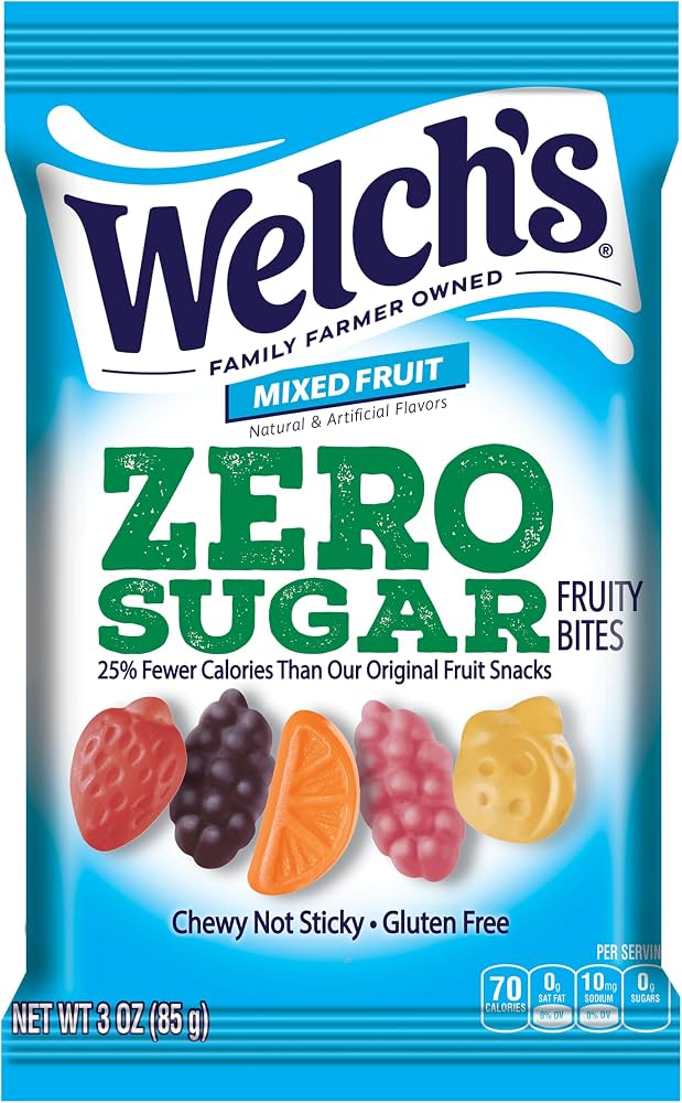 Welch's Fruit Snacks ZERO SUGAR 12/3oz
