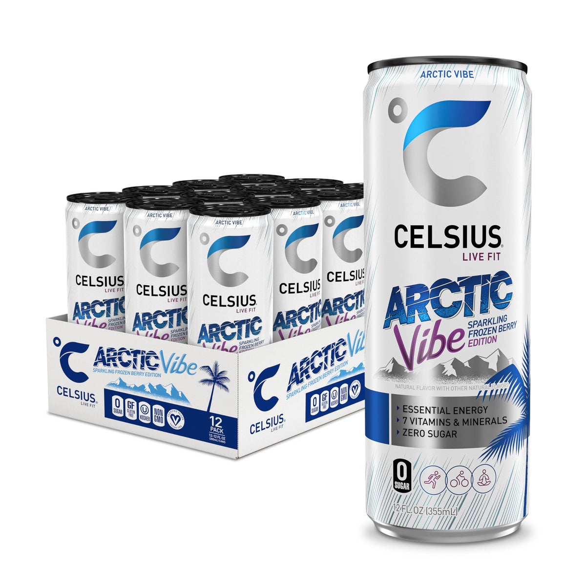 Celsius Energy Drink Arctic Vibe Sparkling 12/12oz