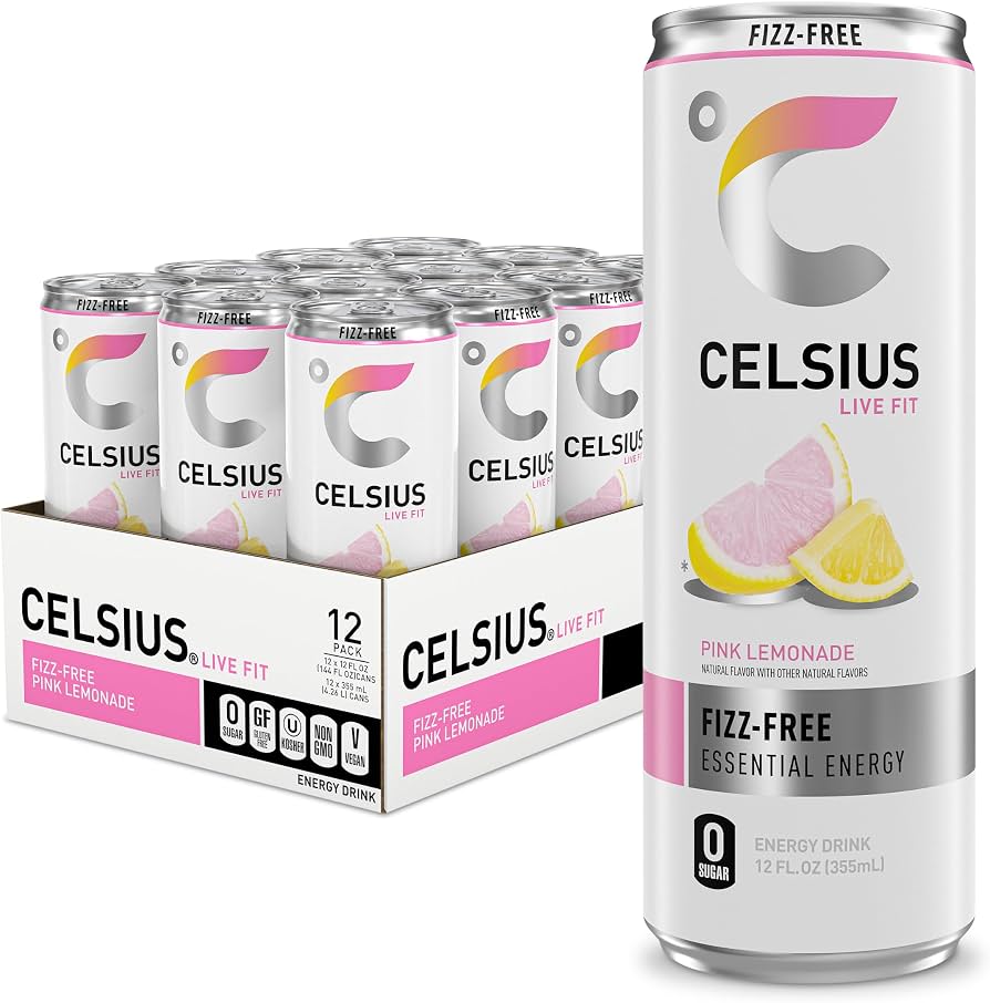 Celsius Energy Drink Pink Lemonade 12/12oz