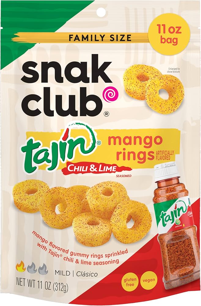 Snack Club Mango Rings 6ct Bags