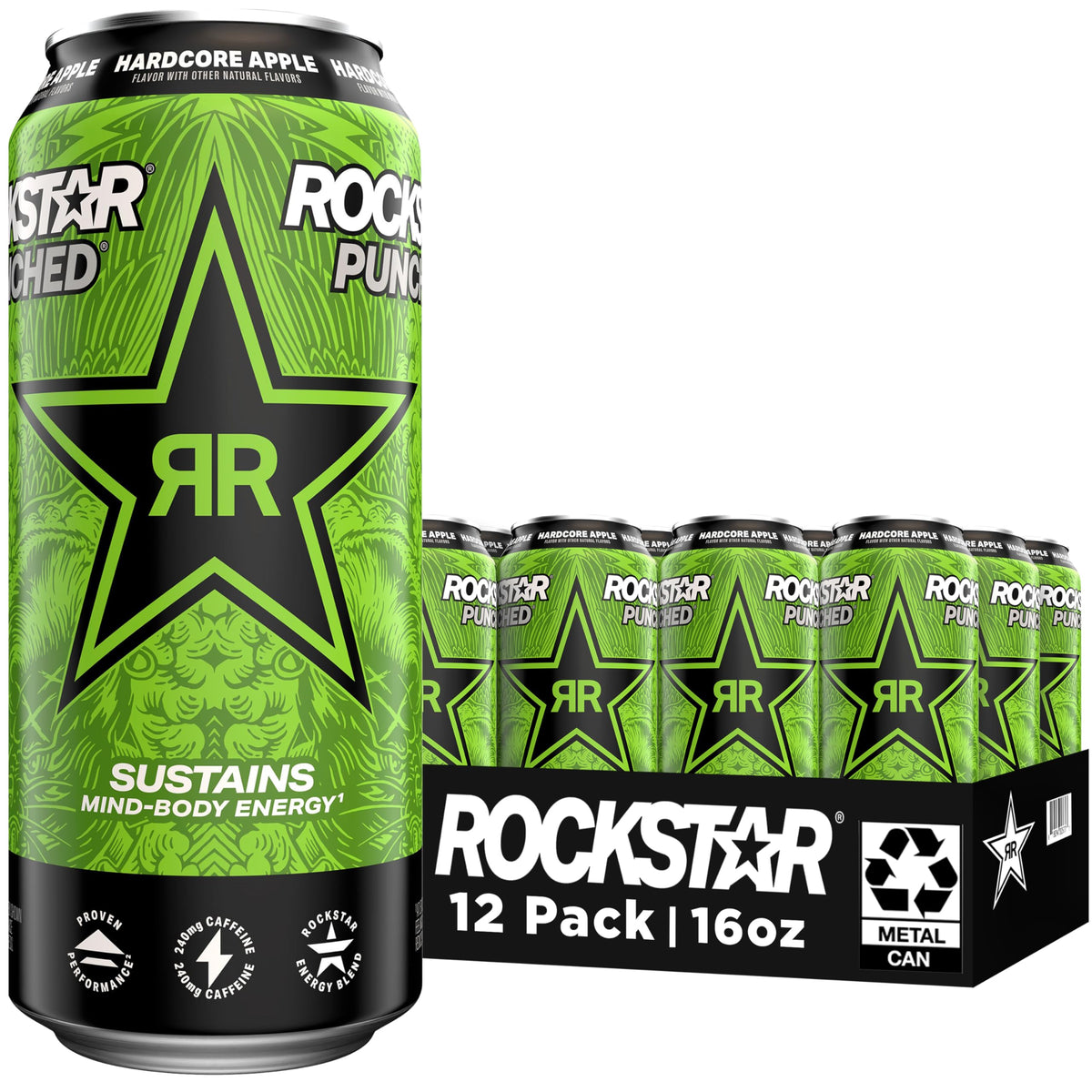 Rockstar Energy Punched Hardcore Apple 12/16oz