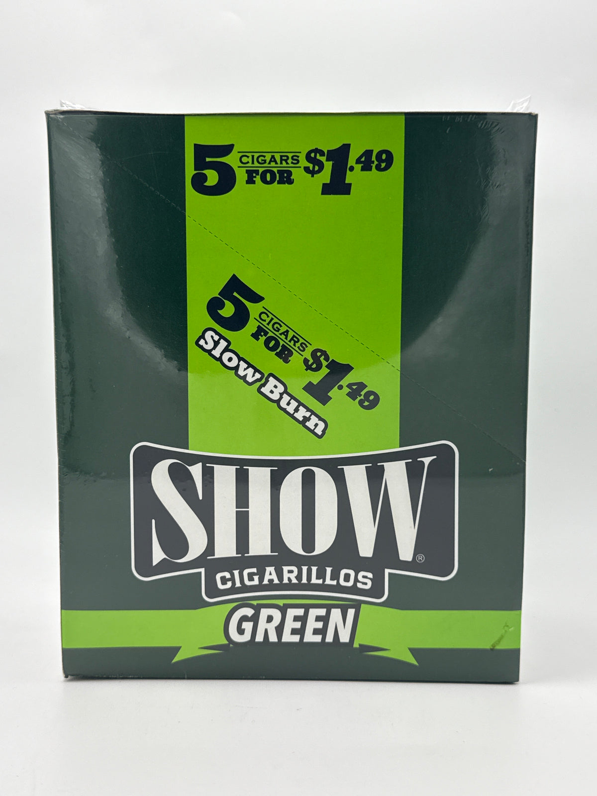 Show 5/$1.49 Green Cigarillos 15/5pk Pouch