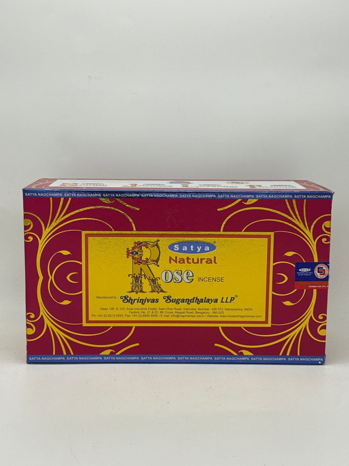 Satya Nag Champa Rose Incense 12ct