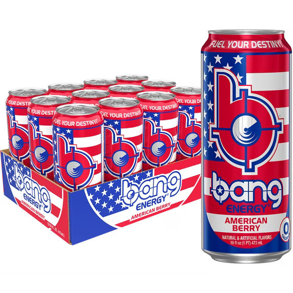 Bang 12/16oz American Berry energy Drink