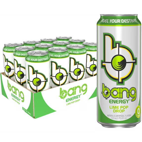 Bang Lime Pop Drop Energy Drink 12/16oz (473ml)