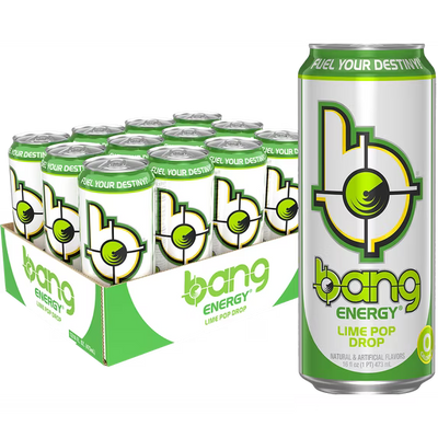 Bang Lime Pop Drop Energy Drink 12/16oz (473ml)