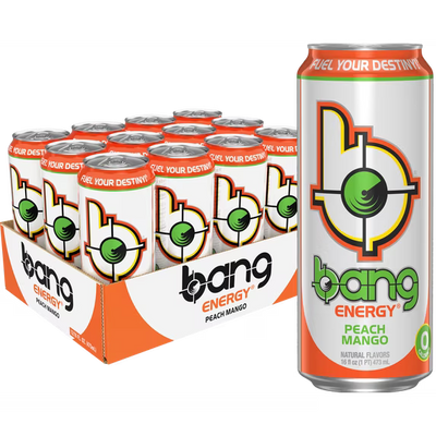 Bang Peach Mango Energy Drink 12/16oz (473ml)