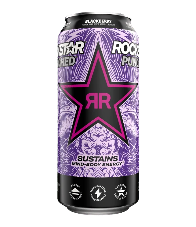 Rockstar 12/16oz Punch Blackberry