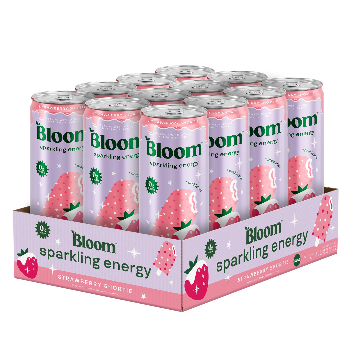 Bloom Sparkling Energy Strawberry Shortie 12/12oz