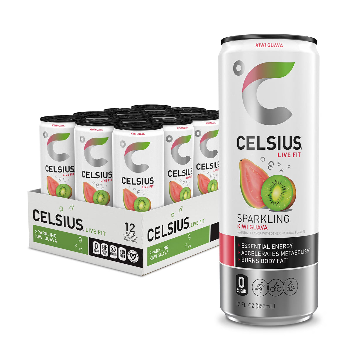 Celsius Spark.Kiwi Guava 12/12oz