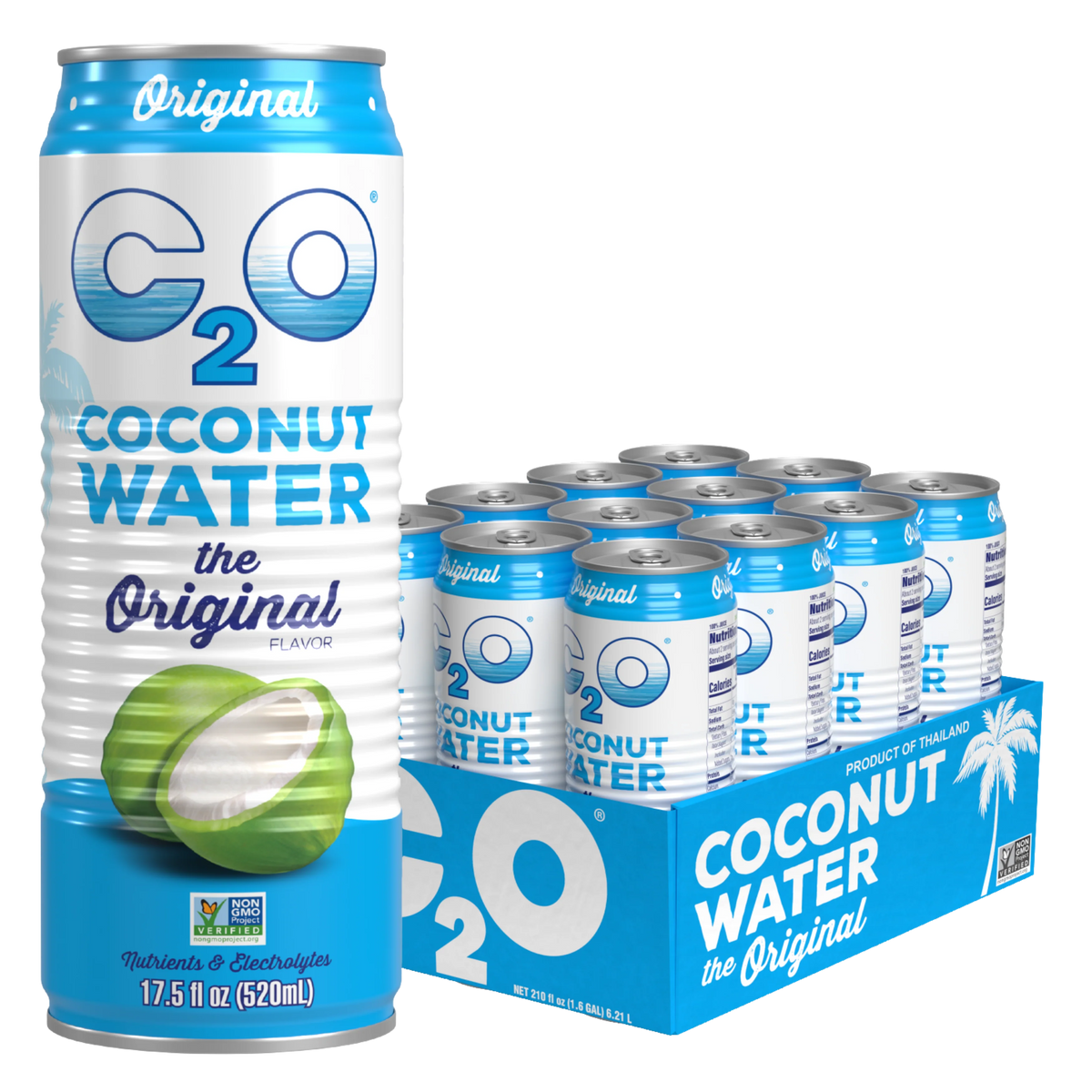 C2o Coconut Water 12/17.5oz (520ml)