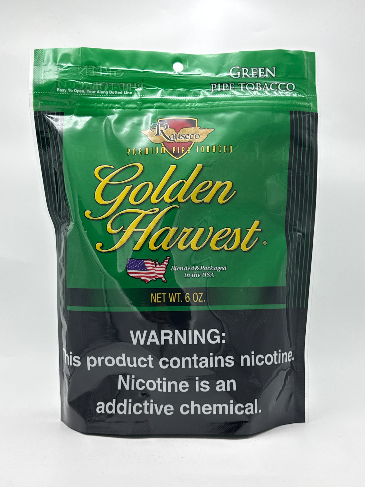 Golden Harvest Pipe Tobacco Mint Blend Bags 6oz