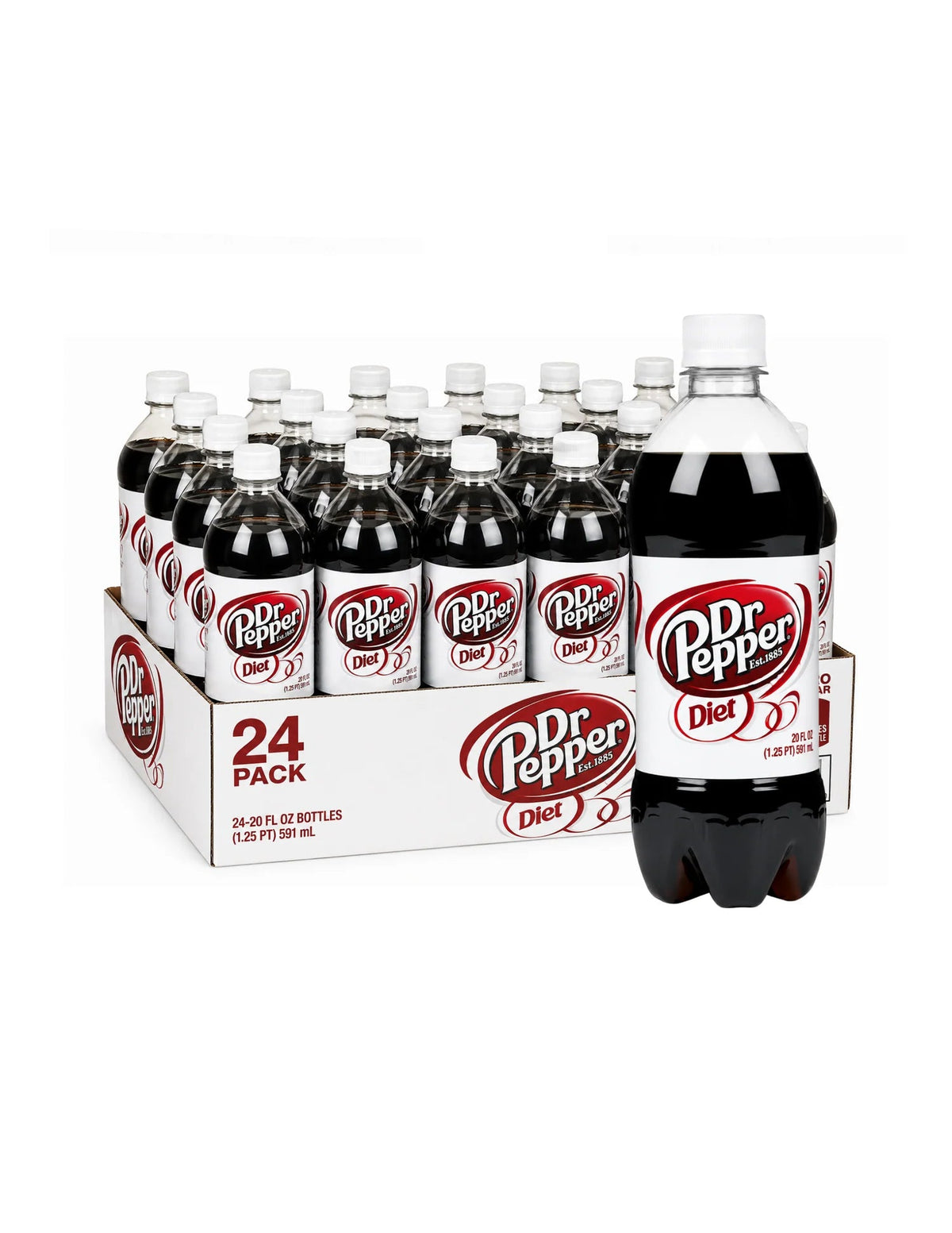 Diet Dr Pepper Zero Suga24ct/20oz (591mL) (1.25pt)
